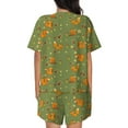 thumbnail image 3 of Bixox Women's Squirrel And Nuts Printed Pajama Set 2 Piece Lounge Set Top and Shorts Soft Pajamas, Shorts with Pockets, 3 of 7