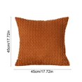 thumbnail image 3 of Pillow Covers 18x18,Throw Pillow Covers,Corduroy Throw Pillow Covers,Soft Breathable Solid Color Pillow Shams with Hidden Zipper Washable Decorative Pillowcase for Home Sofa Bedroom(Brown 18*18in), 3 of 6