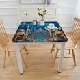 thumbnail image 3 of BANET Ocean Outdoor Tablecloth, Theme Under Sea with Little Colorful Fish and Floats Moss Artwork, Decorative Washable Picnic Table Cloth, 3 of 7