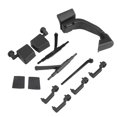 thumbnail image 3 of YLSHRF RC Car Door Handle Kit, 1/10 RC Accessory Door Handle Wiper Mirror Set For Axial 313mm Car Body Shell RC Door Handle Snorkel Wiper Mirror Set, 3 of 8