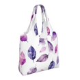 thumbnail image 2 of Single Shoulder Commuter Canvas Bag Large Capacity Can Be Carried Or Shoulder Storage For Daily Shopping Trips Watercolor Seamless Pattern With Leaves (2), 2 of 7