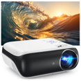 thumbnail image 1 of HAPPRUN Projector, Native 1080P Bluetooth Projector, Portable Outdoor Movie Projector, Full HD Mini Projector with Speaker for Home Bedroom, Compatible with Smartphone,HDMI,USB,A, 1 of 8