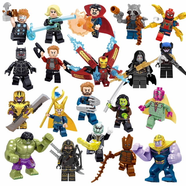 Set de 20 Figuras Mini Bloque de Construcción Leyendas Galácticas – Colección Colorida de Héroes Inspirada en Personajes de Películas, Regalo Creativo para Fans y Niños