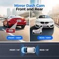thumbnail image 2 of Pantalla táctil Mirror Dash Cam Hudic de 10 pulgadas con sensor G y bucle, 2 of 8