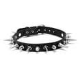 thumbnail image 1 of Collar de cuero estilo punk rock negro estilo Harajuku, collar gótico puntiagudo, joyería divertida, 1 of 5