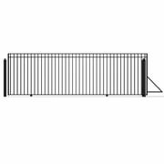 ALEKO Garden Yard Steel Sliding 20 x 6 ft Black Driveway Gate Madrid Style