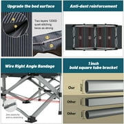 FICISOG Sleeping Cots for Adults, Folding Camping Cot Bed for Sleeping,Perfect for Camping, Pool, Beach,Striped Style