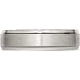 thumbnail image 3 of Stainless Steel Brushed And Polished 6mm Grooved Edge Band (Size 6.5) Made In China sr88-6.5, 3 of 5