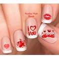 thumbnail image 1 of Autocollants d'Art d'Ongles Cœurs Rouges de la Saint-Valentin, 1 of 2
