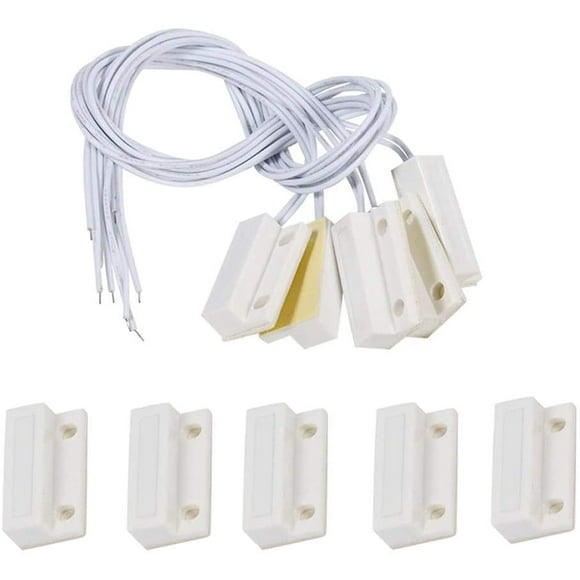 Door and window sensors 5 pcs. MC-38 Recessed Wired Door Window Sensor Door Window Alarm Sensor Home Security Alarm System,JUN