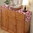 thumbnail image 3 of Linen Strawberry Table Runner Rustic Girl Birthday Party Baby Shower Home Dining Room Kitchen Table Decoration (13" x 108"), 3 of 5