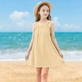 thumbnail image 2 of Ashirexll Teen Summer Dresses, Girls Summer Dress, 4-15Y Girls Cute Casual Slip Dress Solid Color Sleeveless Camisole A-Line Dress, 2 of 7