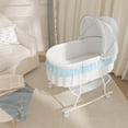 thumbnail image 6 of Dream On Me Lacy Portable 2-in-1 Bassinet & Cradle in Blue and White, Lightweight Baby Bassinet, 6 of 7