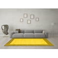 thumbnail image 3 of Ahgly Company Machine Washable Indoor Rectangle Solid Yellow Modern Area Rugs, 8' x 12', 3 of 4