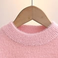 thumbnail image 4 of Wxirdiow Sweaters for Kids Girls Sweaters Kids Fall Winter Cable Knit Sweater Crewneck Warm Pullovers Fluffy Fuzzy Gradient Sweater Tops Pink Size,9-10 Years, 4 of 8
