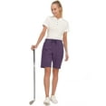 thumbnail image 3 of Little Donkey Andy Women's Lightweight Breathable Hiking Shorts, Quick-Dry Golf Shorts with Zipper Pockets, Air-Holes Tech Purple Magic Heather XL, 3 of 7