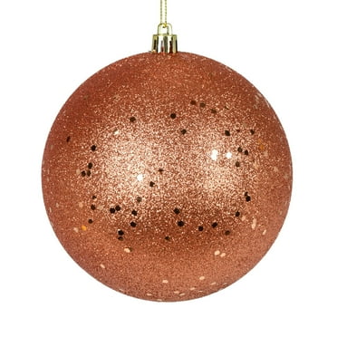 Vickerman 6" Coral Sequin Ball Ornament, 4 per Bag