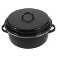 thumbnail image 1 of IDEANATEGRATE Olla De Esmalte Para Asar Con Olla Resistente Para Cocina Color Negro, 1 of 7