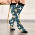 thumbnail image 5 of FORMRS Womens Knee High Socks Casual Long Thick Travel Daily Wear, 1 Pair, Oranges Pattern, 5 of 6