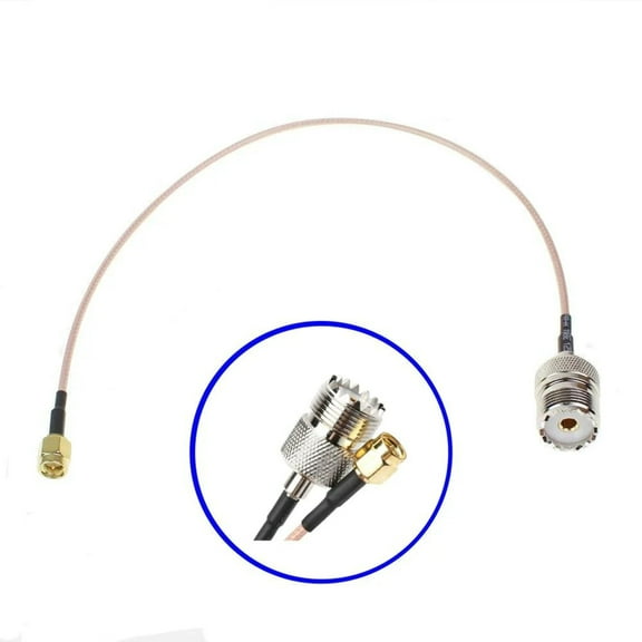 SO239 UHF Female PL259 to SMA Male Plug RG316 Cable Jumper Pigtail 12 Inch