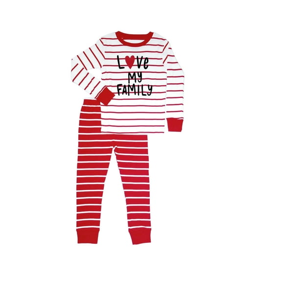 Carter's Toddler Boy's and Girl's Love My Family Cotton Pajama Set, Size 4T