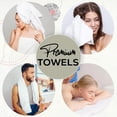 thumbnail image 6 of Textile Topia Premium Collection Bath Towel 24x50 – White Large Bath Towels for Spa, Salon, Gym, Hotel & Resort – 86% Cotton 14% Polyester – Super Soft, Thick & Highly Absorbent, 6 of 6