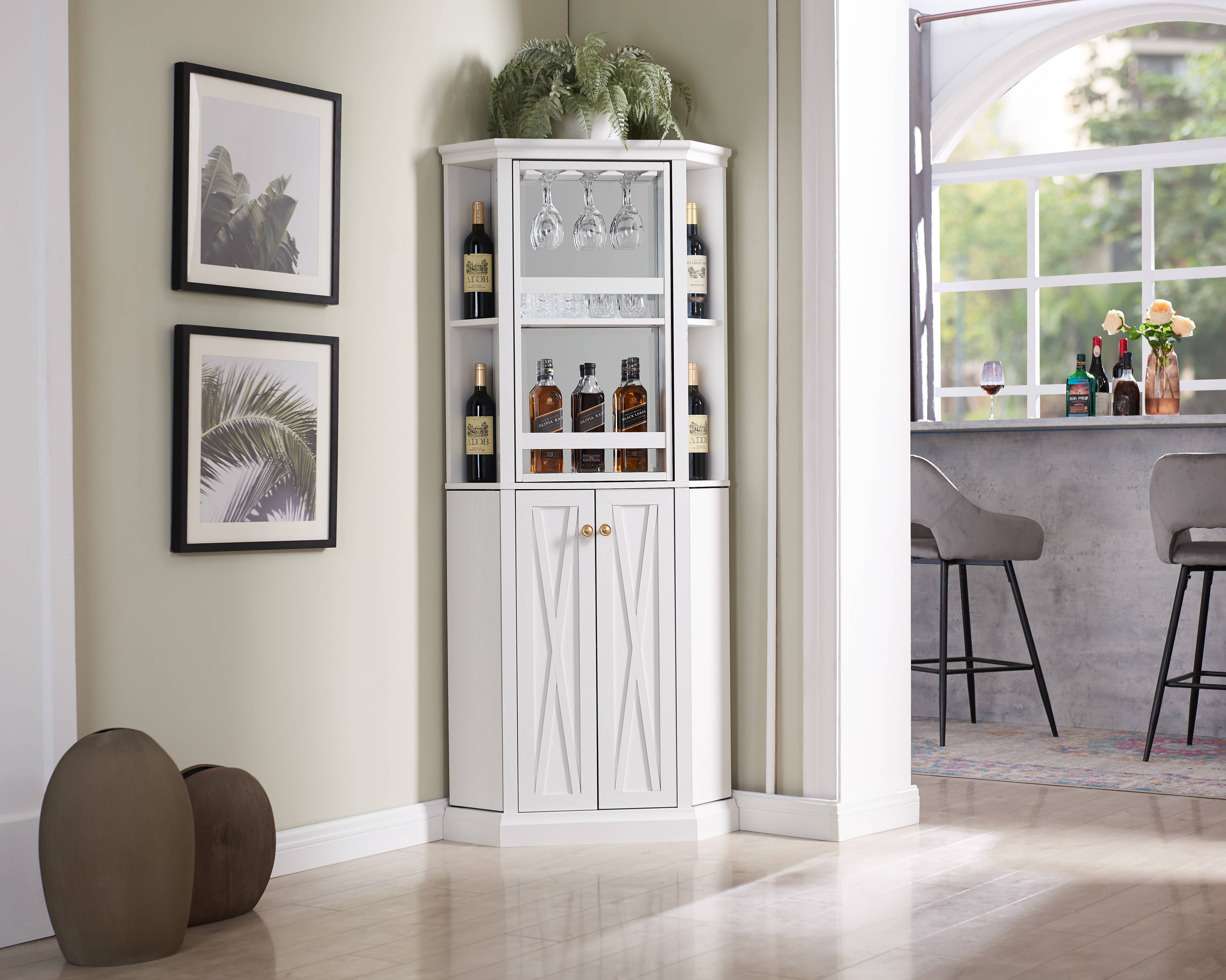 Gramercy Way Jill Zarin Home Corner Bar White