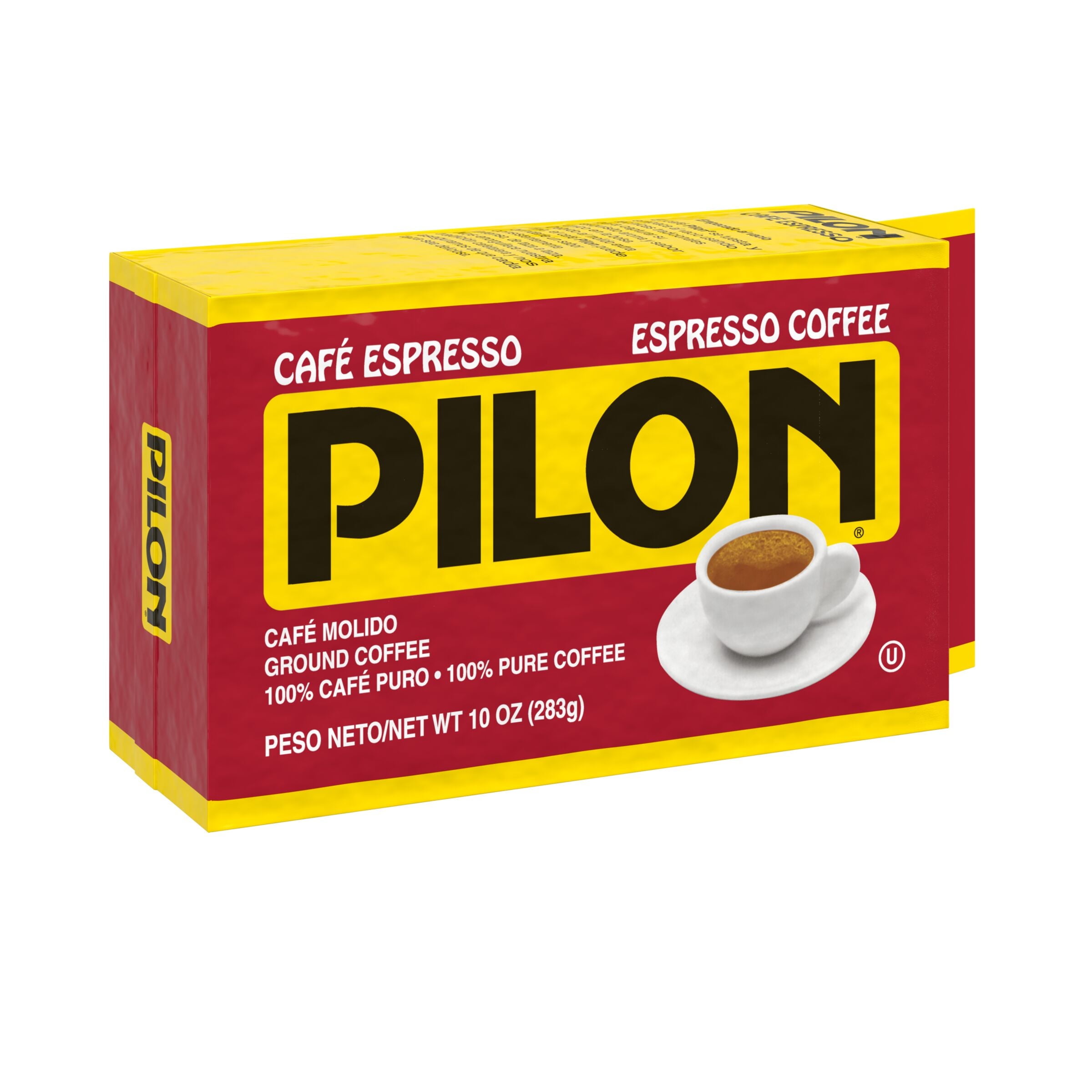 (12 Pack) Pilon Espresso Ground Coffee, 10 oz Bricks