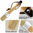 thumbnail image 2 of Chalk and Wax Brushes Include Flat and Round Chalked Paint Brush with Bristles, Multi-Use Brushes(4 Pieces), 2 of 7