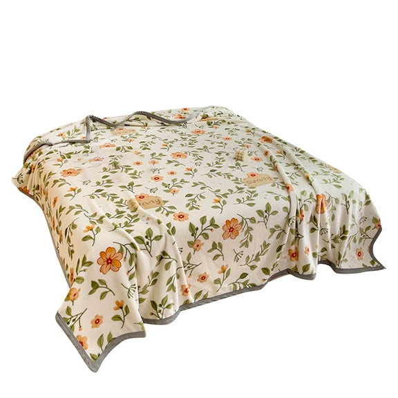 Blanket*1 Milk Velvet Plush Blanket Year Round Nap Cover Conditioning Blanket Thickened Warm Single Blanket Blanket