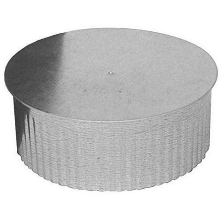 Imperial Steel End Cap Galvanized - 6 Inch Round Pipe Cap - 2 Units, 6" Silver