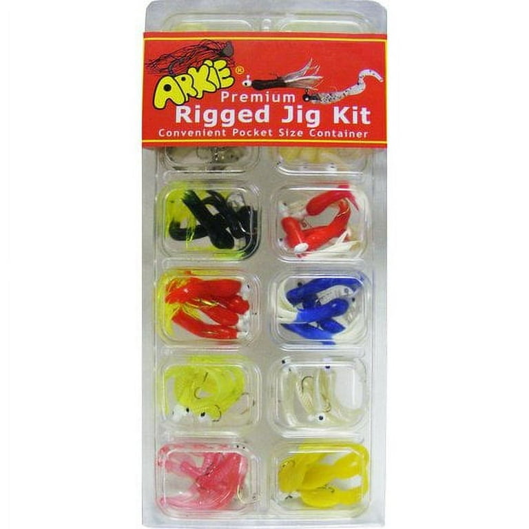 pikafish　30点　パーツまとめ Arkie Lures Multi-Color Rigged Jig Kit, 49-Piece Assorted Tackle