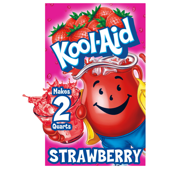 Kool-Aid Soft Drink Mix Strawberry Unsweetened, Caffeine Free 0.14 Oz., (12 Pack)