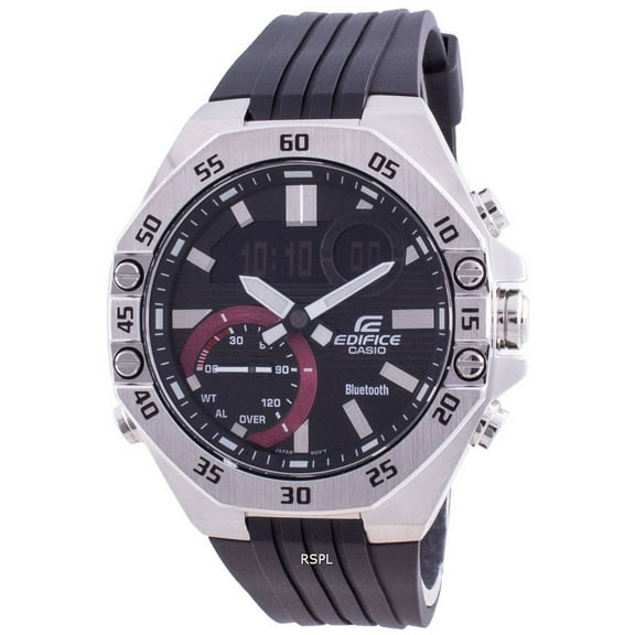 Casio Edifice 5.1 cm Men's Stainless Steel Sport Wristwatch, Black, ECB-10P-1A