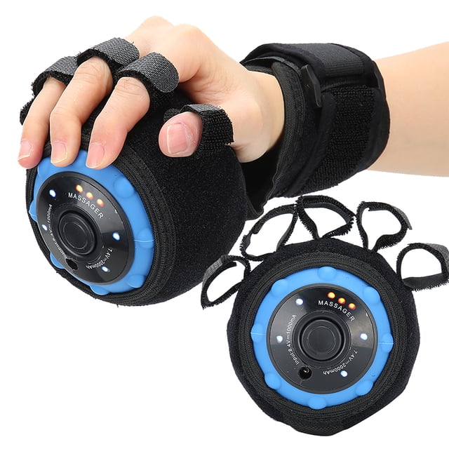 Prise US, Balle de Massage pour Main Stable 4 Vitesses Réglables Favorise la Circulation Sanguine Outil de Rééducation des Doigts pour Type de Doigt Domestique Balle de Massage 100-240V, Type Poignet Balle de Massage