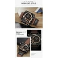 thumbnail image 6 of 3 Sub-dials Quartz Mens Watches Luminous Pointer Fashion Leather Strap Quartz Watches Sports Watch Sport Wristwatch, 6 of 9