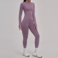 thumbnail image 1 of Top-kevin 2 Piece Seamless Ribbed Workout Sets With Zip Up Jacket High Waisted Gym Yoga Leggings, 1 of 6