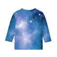 thumbnail image 5 of Girls Graphic Tees 10-12 Three Quarter Sleeve Gradient Sparkly Tops Fashion Casual Cute Crew Neck Kids T Shirts Toddler Girl Clothes Y2K Fall Fashion Tees Workout Running Outfits, Size 3-12, 5 of 5