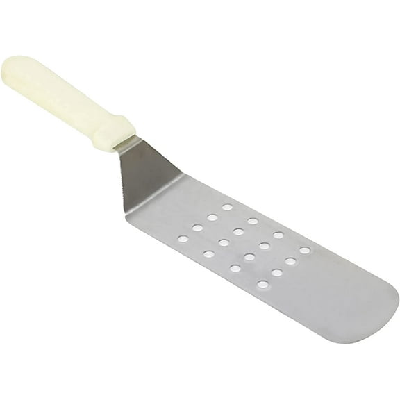 TrueCraftware – 8 1/2 X 3 X 15- inch Stainless Steel, Flexible Perforated Turner with Plastic Handle