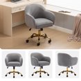 thumbnail image 5 of JURANYAZHU Velvet Office Chair, Ergonomic Desk Chair with Adjustable Height, 360° Swivel, Padded Armrests for Home Office, Gray, 5 of 9