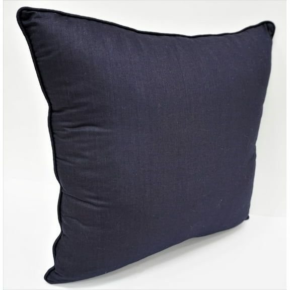 Premium Silk Throw Pillow 18" Navy