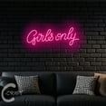 thumbnail image 4 of C-CRAFT Girls Only Neon Sign LED Light 33 inch for Women's Day Girl Club Wall Art Deco, 4 of 5