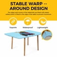 thumbnail image 4 of Travel Truck Table Cloths for 4 Foot Rectangle Tables, Cartoon Navy Camping Cars Blue Background Patio Waterproof Elastic Fitted Tablecloths, Washable Rectangular Table Cover for Camping, 4 of 8