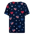 thumbnail image 4 of CONZONE 4Th Of July Womens T-Shirts Short Sleeve Independence Day T Shirts for Women Casual V Neck Patriotic America Flag Graphic Lightweight Tees Soft Cozy Tops, 4 of 4