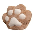 thumbnail image 2 of Cojín con forma de pata de gato, manta con forma de pata de gato, cojín decorativo con forma de pata de gato, regalo de cumpleaños, cojín de oficina, sofá Marrón oscuro, 2 of 9