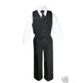 thumbnail image 4 of 14 Color 7pcs Boys Teen Formal Party Black Tuxedos Suits Vest Necktie Sets S-20, 4 of 6