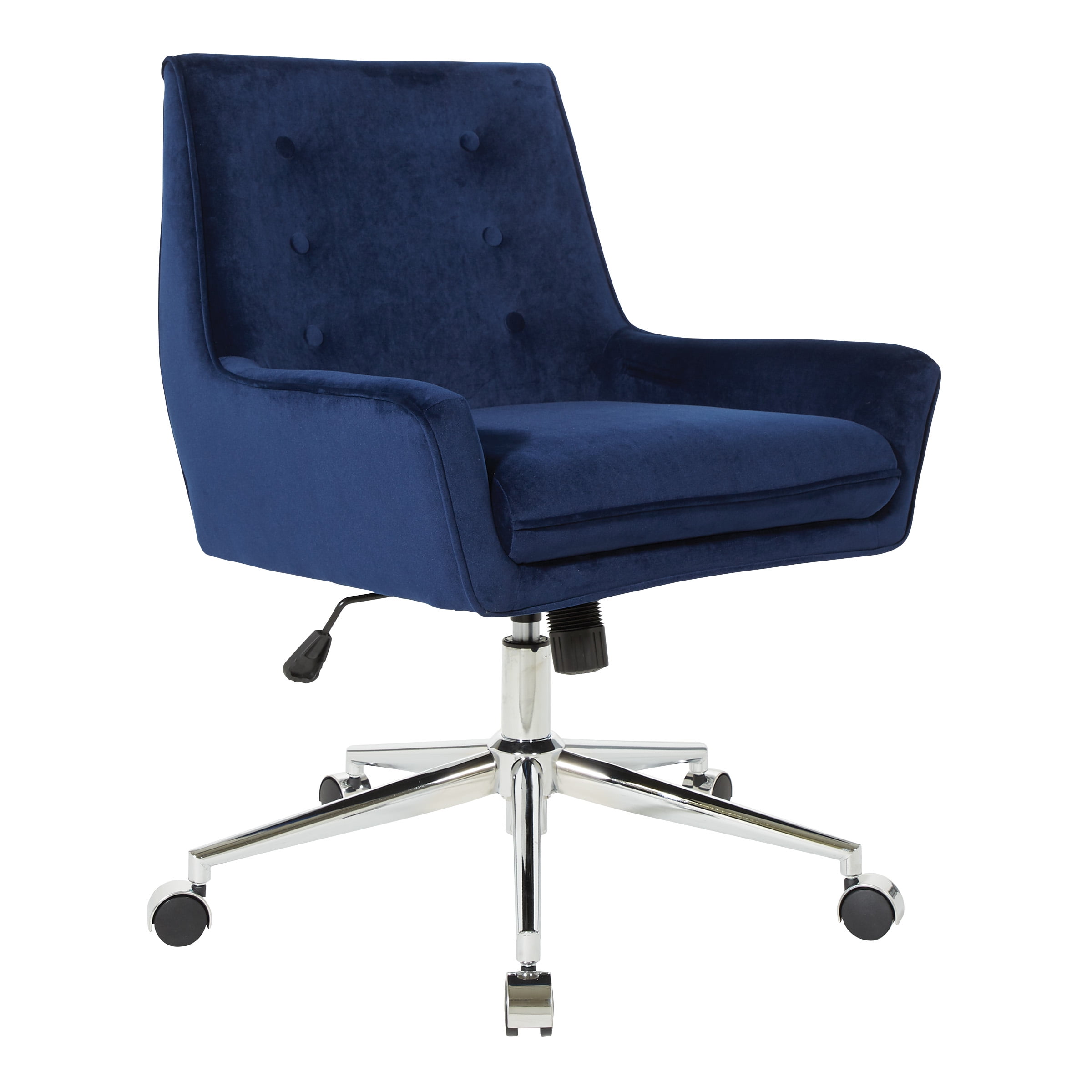 OSP Home Furnishings™ Quinn Office Chair in Midnight Blue Velvet with
