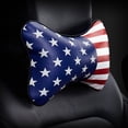 thumbnail image 1 of Tema del Día de la Independencia para el reposacabezas del coche, almohada de cuello de cuero personalizada, cojín del asiento, accesorios para el interior del coche, almohada de cuello para silla de, 1 of 6