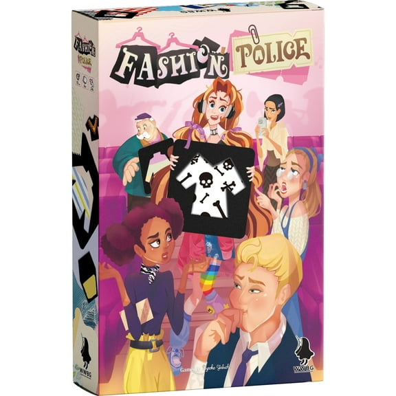 Wonderful World Board Games: Fashion Police - Pattern Building Board Game, Deduction Card Laying Party Game, Family Ages 6 , 2-6 Players, 15  Minutes