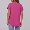 thumbnail image 5 of ​Basic Tees For Women, Cotton Short Sleeve Shirts Women Blusas Casuales De Mujer Bonitas Button Down Boho Tops Dress Dresses Summer 2025 Womens Casual Black Outfits Vacation Pink, 5 of 5